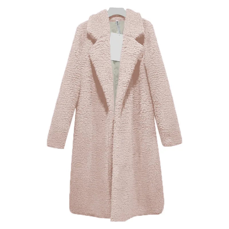 Women's Long Hooded Winter Teddy Coat