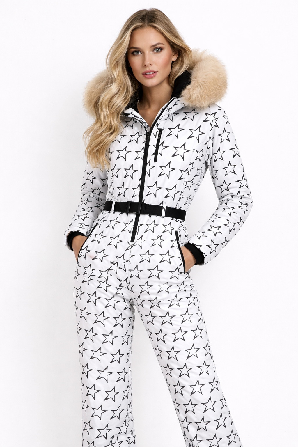 Damen Ski Overall | Warmes 2-Teiliges Set Kapuze - IdealeKleiden
