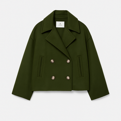 Women's Elegant Double-Breasted Short Coat
