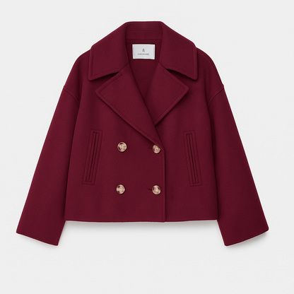 Women's Elegant Double-Breasted Short Coat