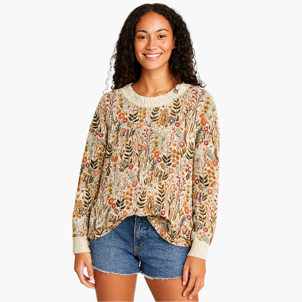 Vintage Floral Pullover for Women