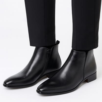 Herren Stiefel Elegant Glatte Optik Elastisch - IdealeKleiden