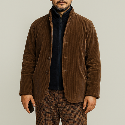 Stylish Men's Jacket Plain Casual Retro