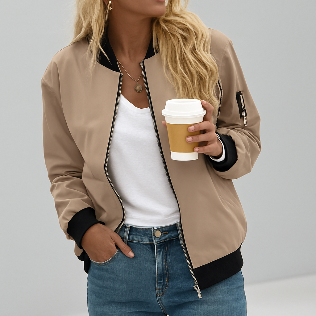 Stylische Damen Bomberjacke - IdealeKleiden