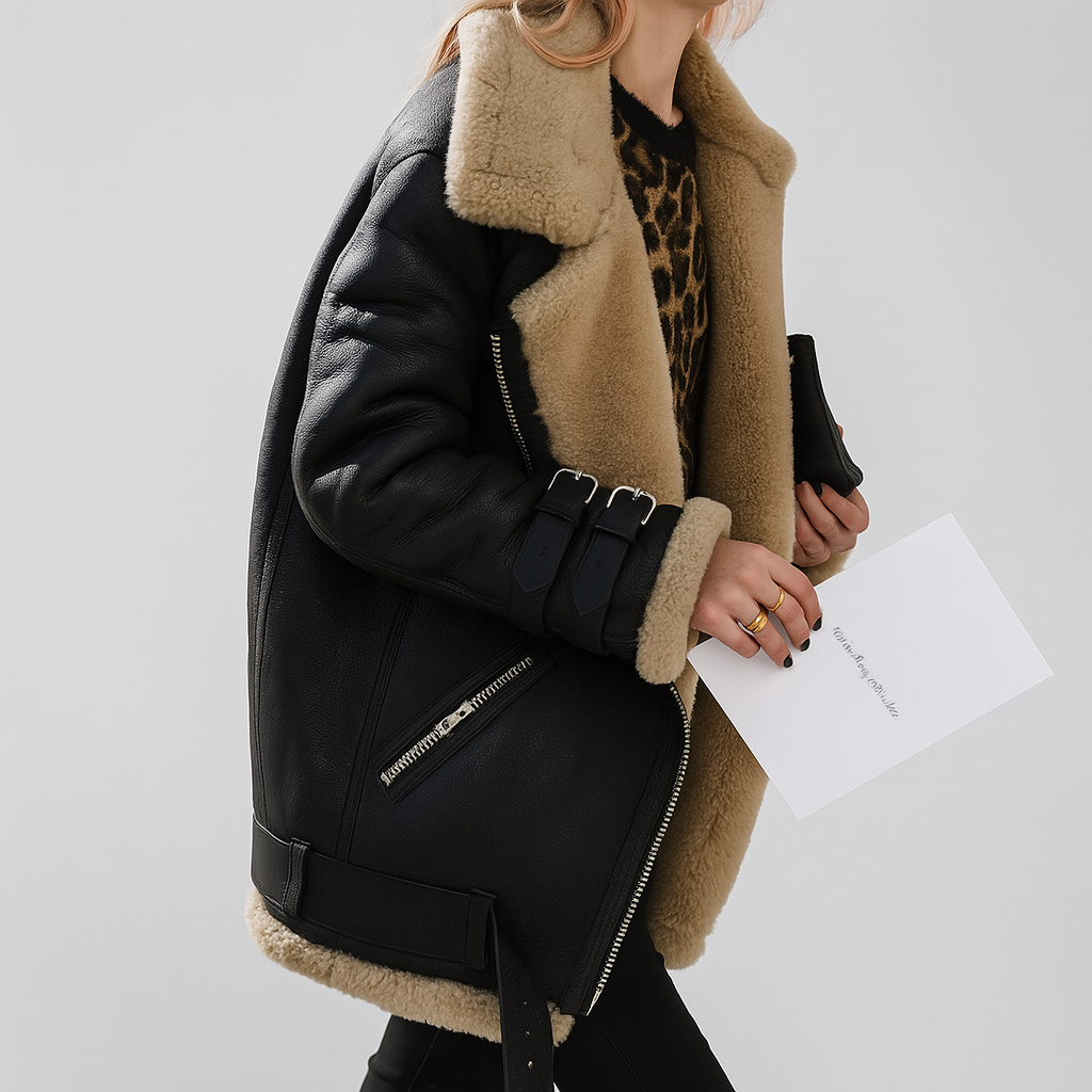 Lederjacke Damen Pilotenstil - IdealeKleiden