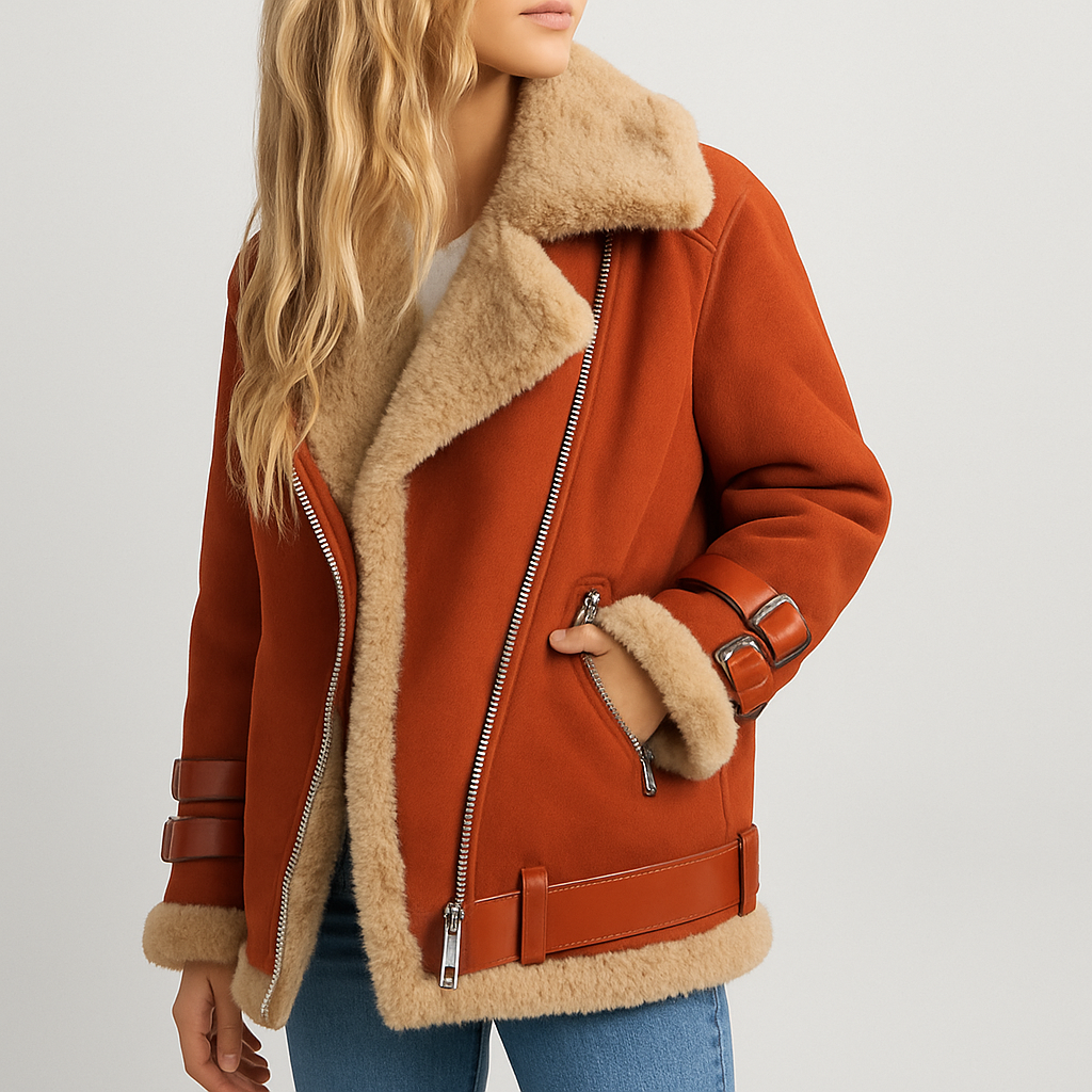 Aviator Coat Elegant Leather
