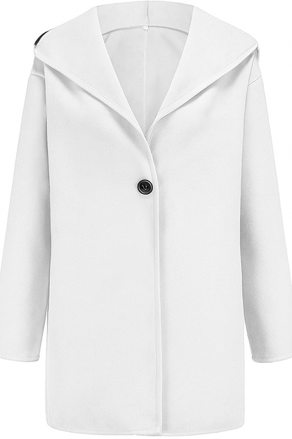 Elegant Hooded Coat Slim Fit Winter Coat