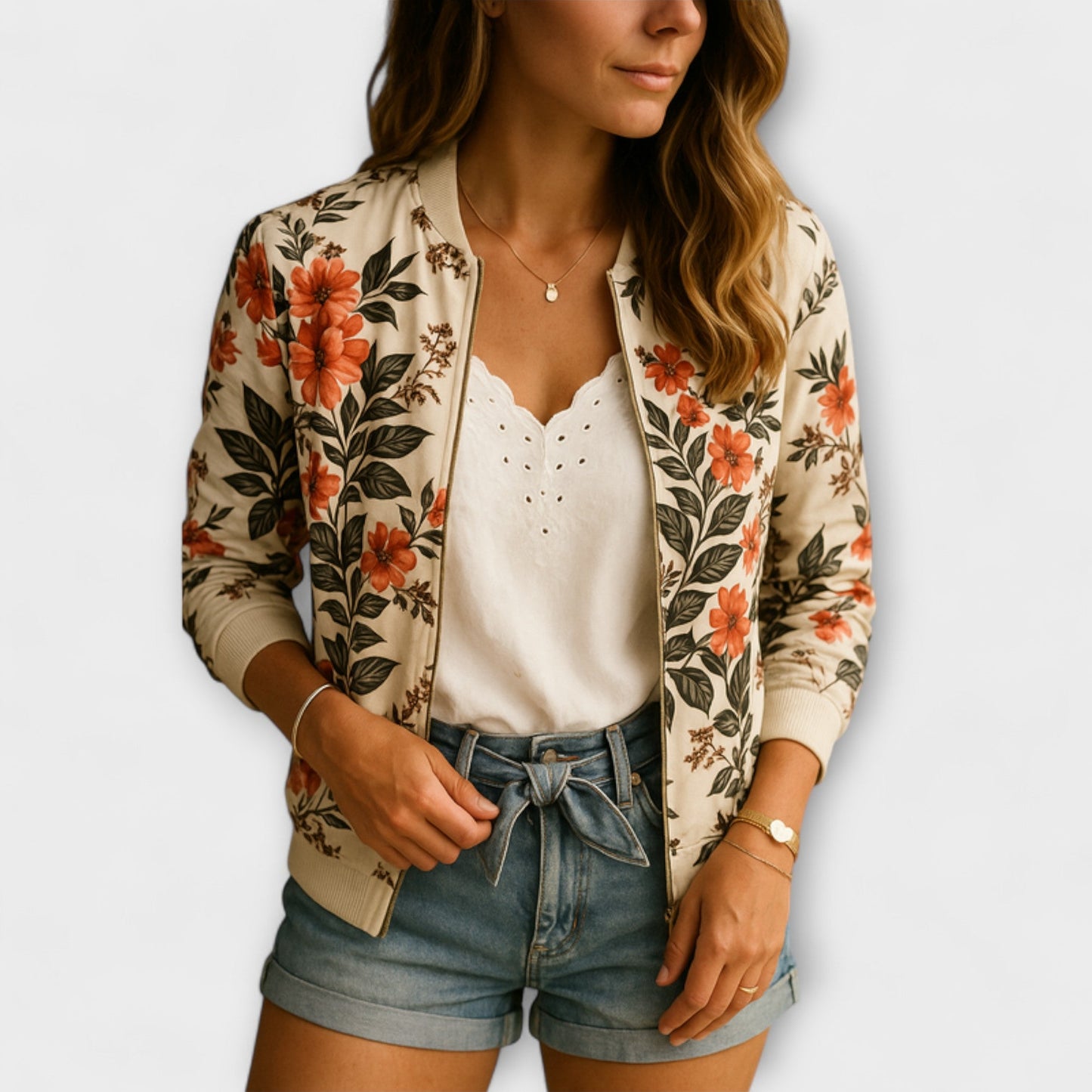 Summer jacket floral print