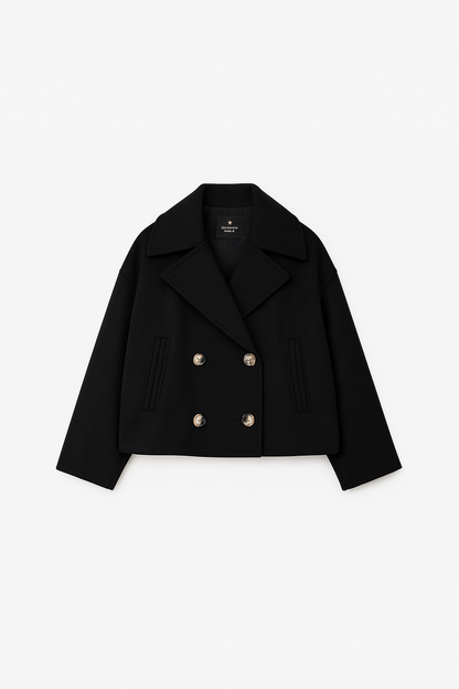 Women's Elegant Double-Breasted Short Coat