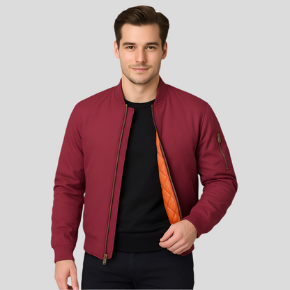 Men's Warm Lined Bomber Jacket