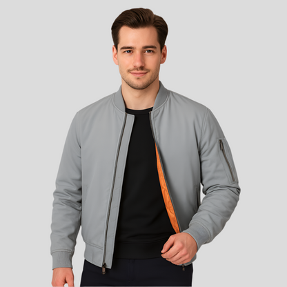 Men's Warm Lined Bomber Jacket