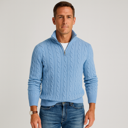 Men's Stand-Up Collar Jumper Modern Style
