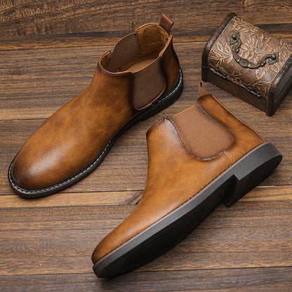 Men's Leather Chelsea Boots Ankle High