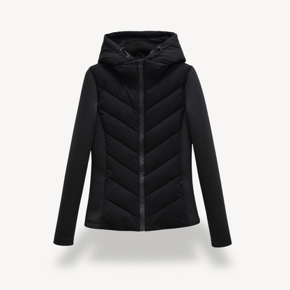 Women's Winter Chevron Padded Hooded Jacket