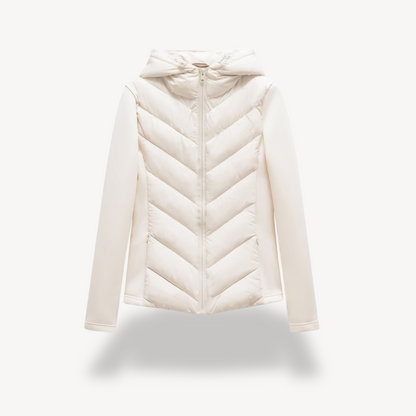 Women's Winter Chevron Padded Hooded Jacket