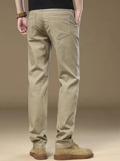 Herren Chino Hosen Bequem Gerade - IdealeKleiden
