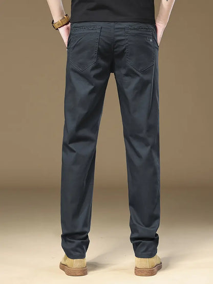 Men's Chino Trousers Comfortable Straight