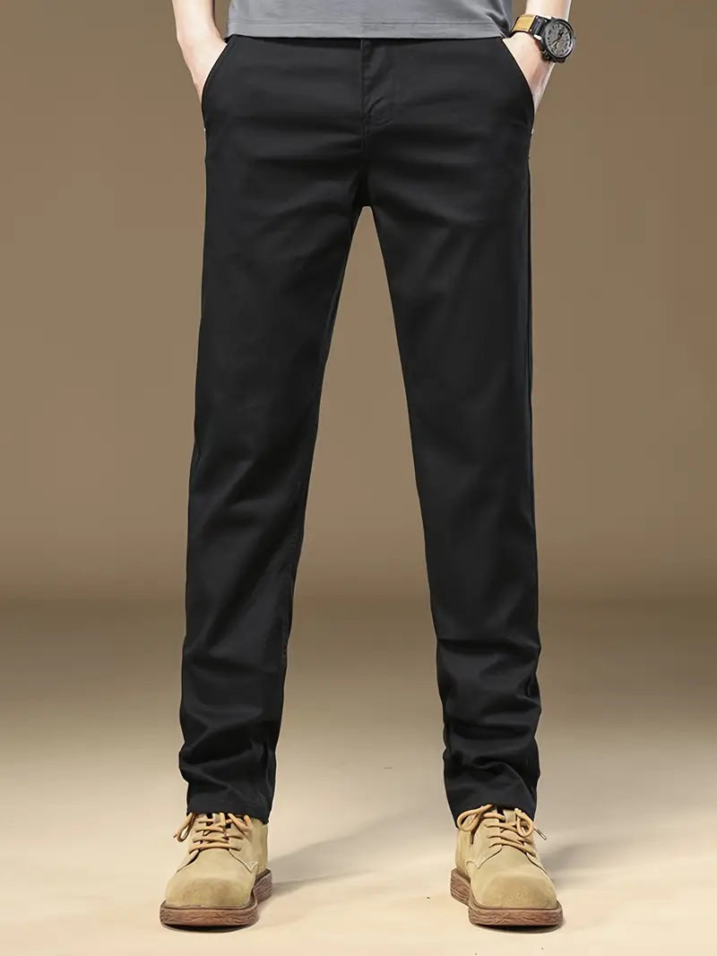 Men's Chino Trousers Comfortable Straight