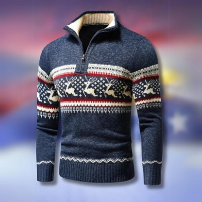 Men's Warm Reindeer Pattern Winter Sweater