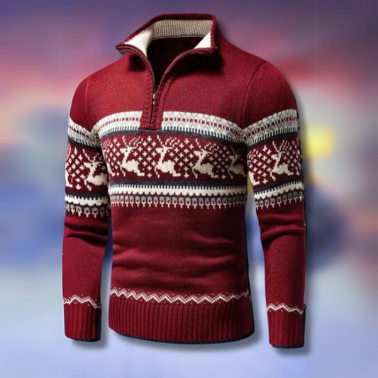 Herren Winterpullover Warm Rentiermuster - IdealeKleiden