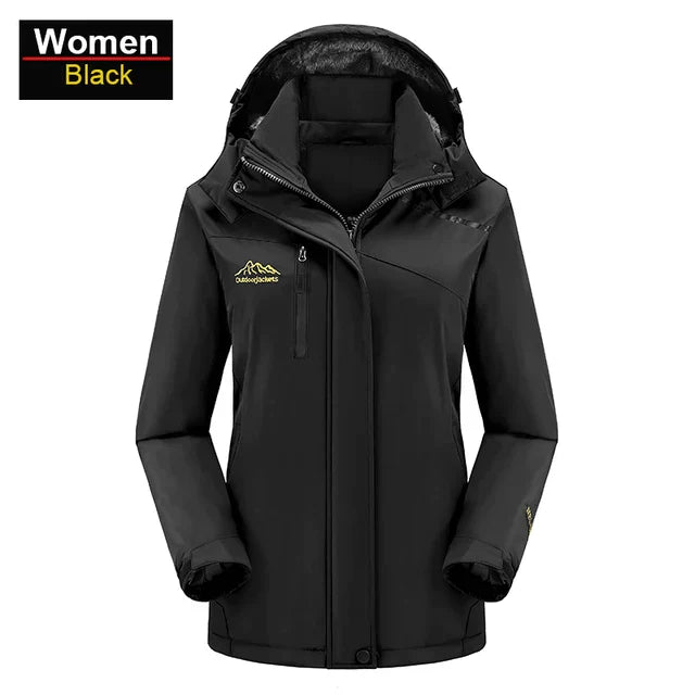 Waterproof outdoor jacket with fleece lining