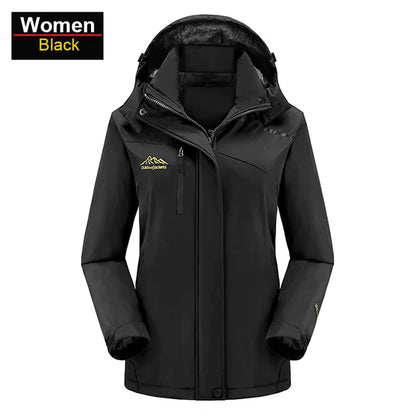 Waterproof outdoor jacket with fleece lining
