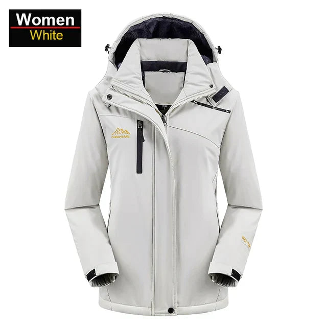 Waterproof outdoor jacket with fleece lining