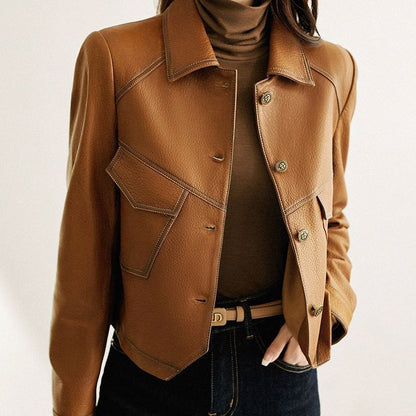 Stylish Leather Jacket Women Lucille Design