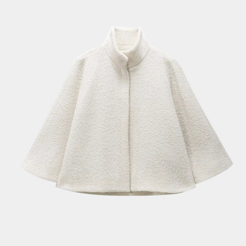Elegant Cape Jacket Women's Coat Slim Waist