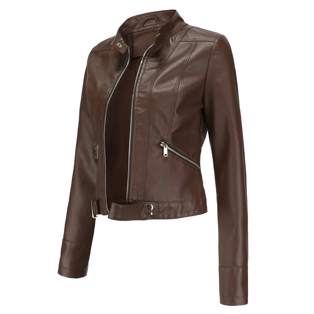 Stylish Leather Jacket for Women Elegant Leather Coat