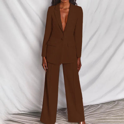 Elegant Women's Blazer and Trousers Set