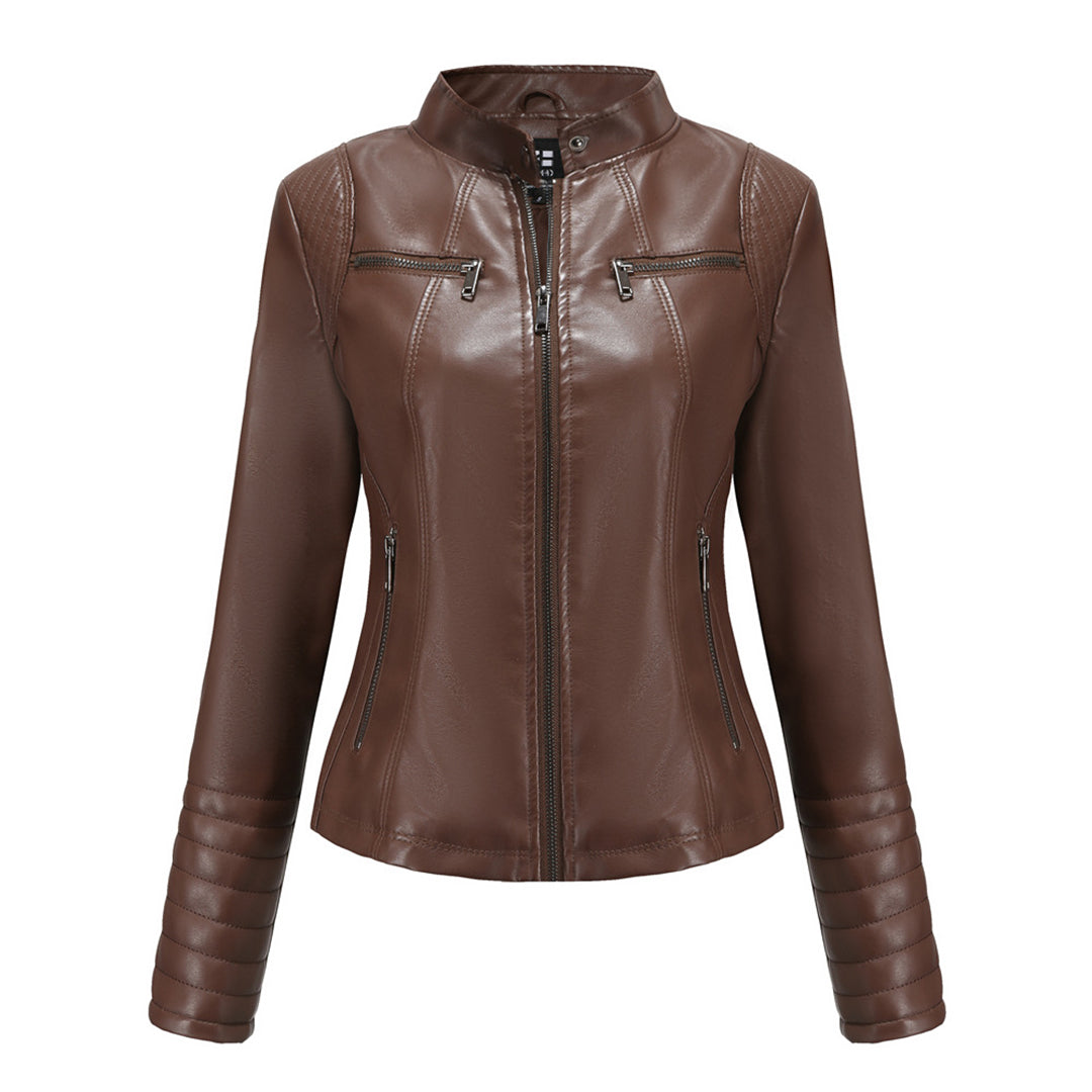 Autumn Leather Jacket Women Trendy Design