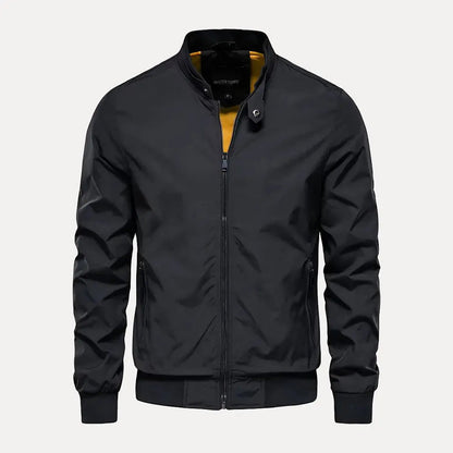 Fashionable bomber jacket with stand-up collar