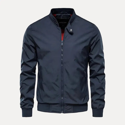 Fashionable bomber jacket with stand-up collar