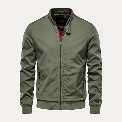 Fashionable bomber jacket with stand-up collar