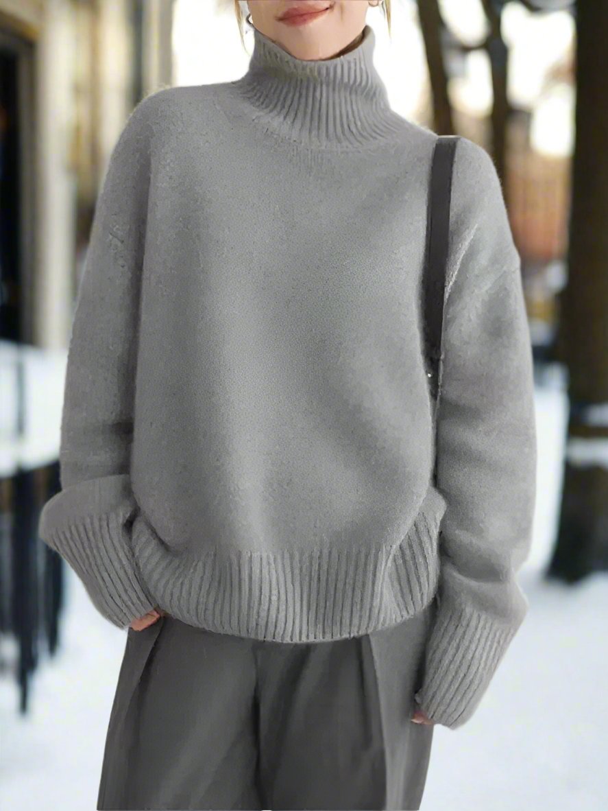 Soft Oversized Turtleneck Long Sleeve