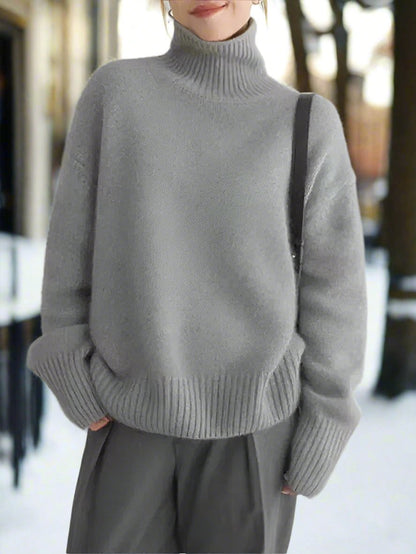 Soft Oversized Turtleneck Long Sleeve