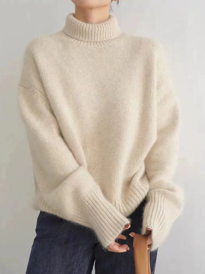 Elegante Damenpullover mit Rollkragen - IdealeKleiden