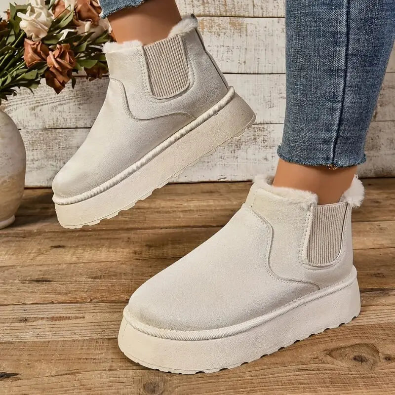 Elegante Damen Winterstiefel Schwarz - IdealeKleiden