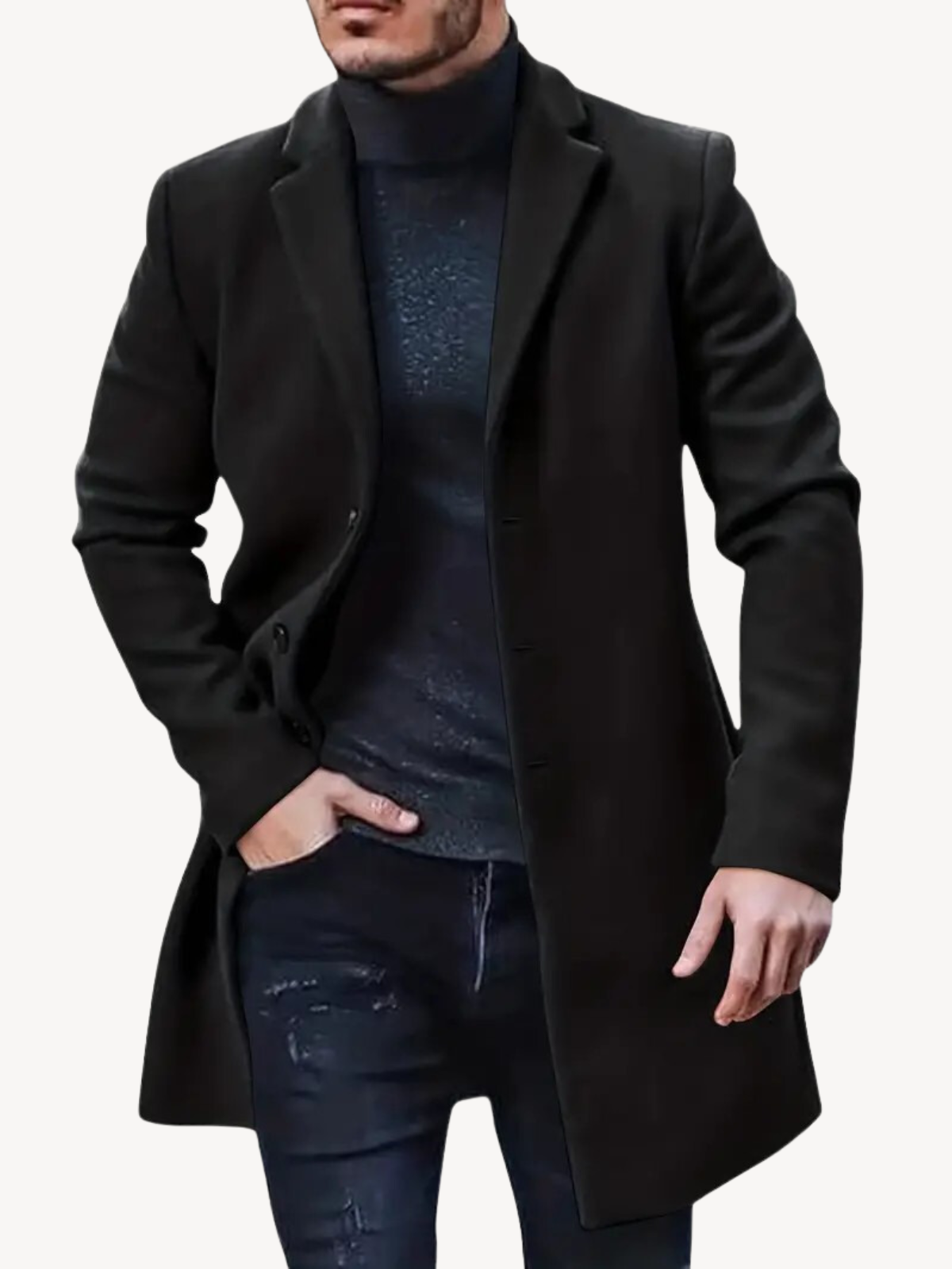 Classic Tailored Mid-length Trench Coat
