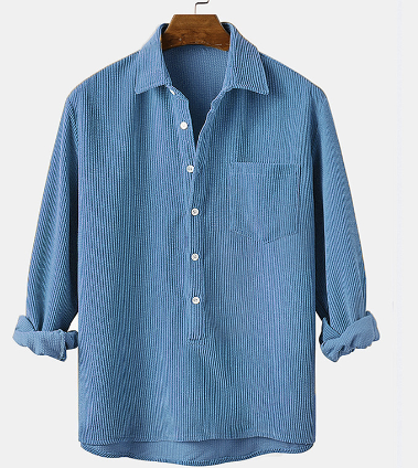 Men's Long-Sleeved Shirt Elegant Collar