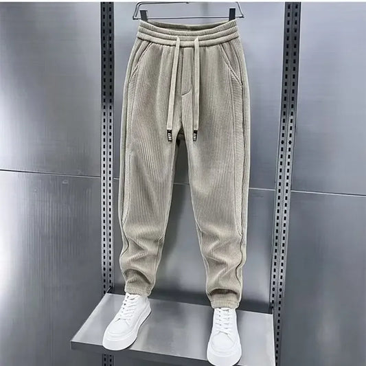 Herren Cordhose Bequem Elegant Weitbeinig - IdealeKleiden