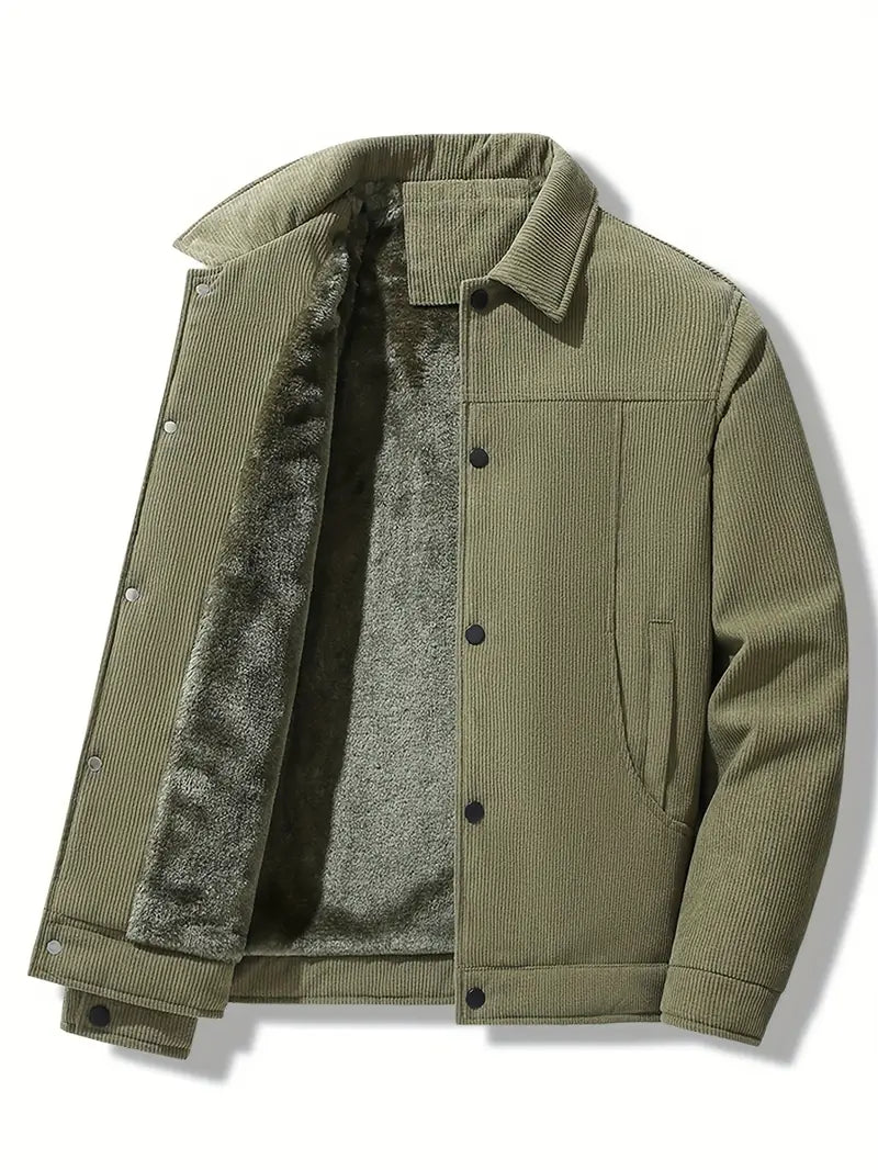 Men's Winter Jacket Fleece Insulation Corduroy