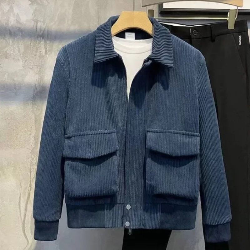 Men's Corduroy Short Jacket Pockets