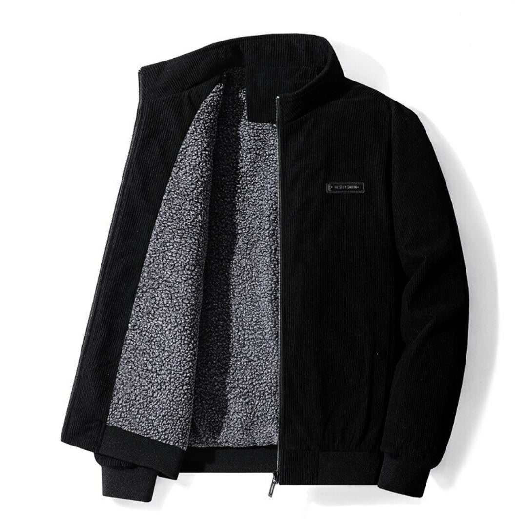 Men's Corduroy Jacket Fleece Lined Zipper