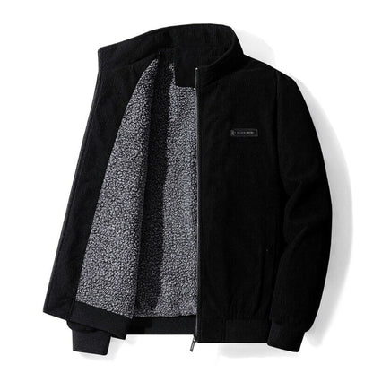 Men's Corduroy Jacket Fleece Lined Zipper
