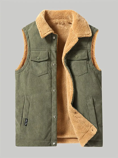 Men's Vest Winter Warm Fleece-lined