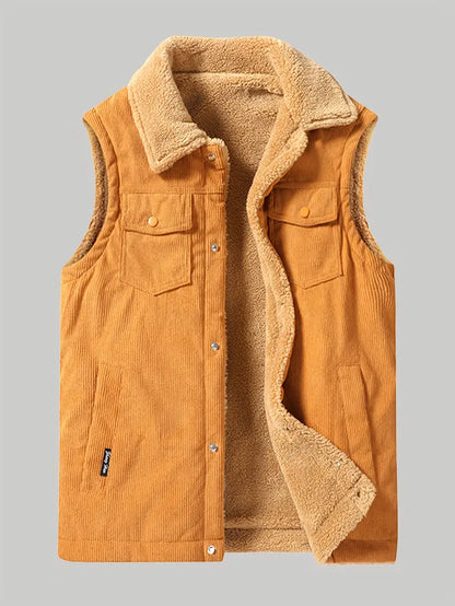 Men's Vest Winter Warm Fleece-lined