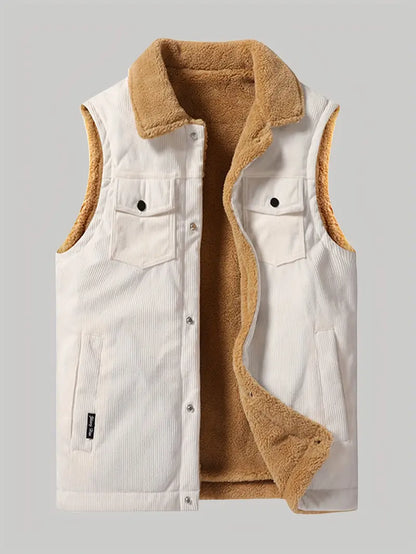 Men's Vest Winter Warm Fleece-lined