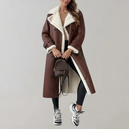 Eleganter Damen Wintermantel Lang Cornelis - IdealeKleiden